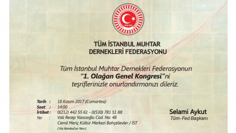 TÜM-FED Başkanı Selami Aykut'tan kongreye davet…